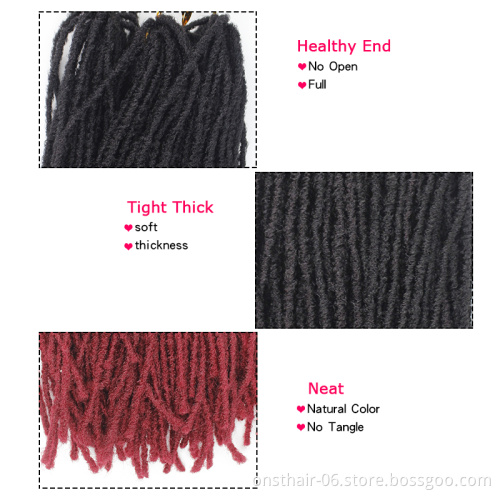 Onst Long Sister Locs Afro pre loop Crochet Box Braids 20 Inch 64 strands Synthetic Hair for Women Faux Soft locks  Crochet Hair